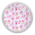 thumbnail image 1 of 4PCS Round Pigs in Different Poses Cabinet Fluorescence Knob Glowing in the Dark Furniture Drawer Pulls Handle with Screws, 1 of 5