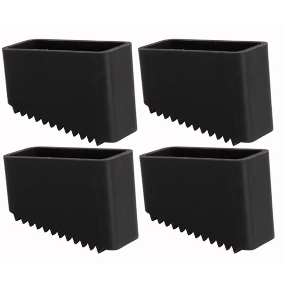 4PCS Rubber Anti-Slip Ladder Foot Covers for Extension Ladders and Folding Ladders with Tool-Free Clip-On Design