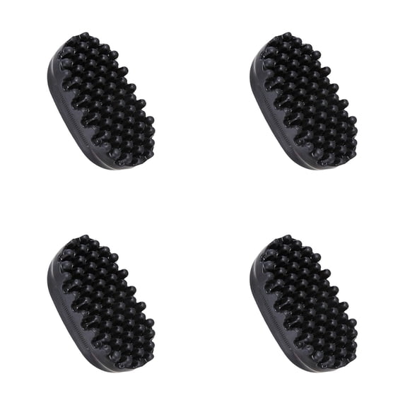 4PCS Rubber Curling Hair Brush Twist Curl Comb for Afro Curls Hair Wave Tool Braided Curly Hair Big Small Holes Durable Curling Comb for Men Women Long Short Hair - Grey*4PCS
