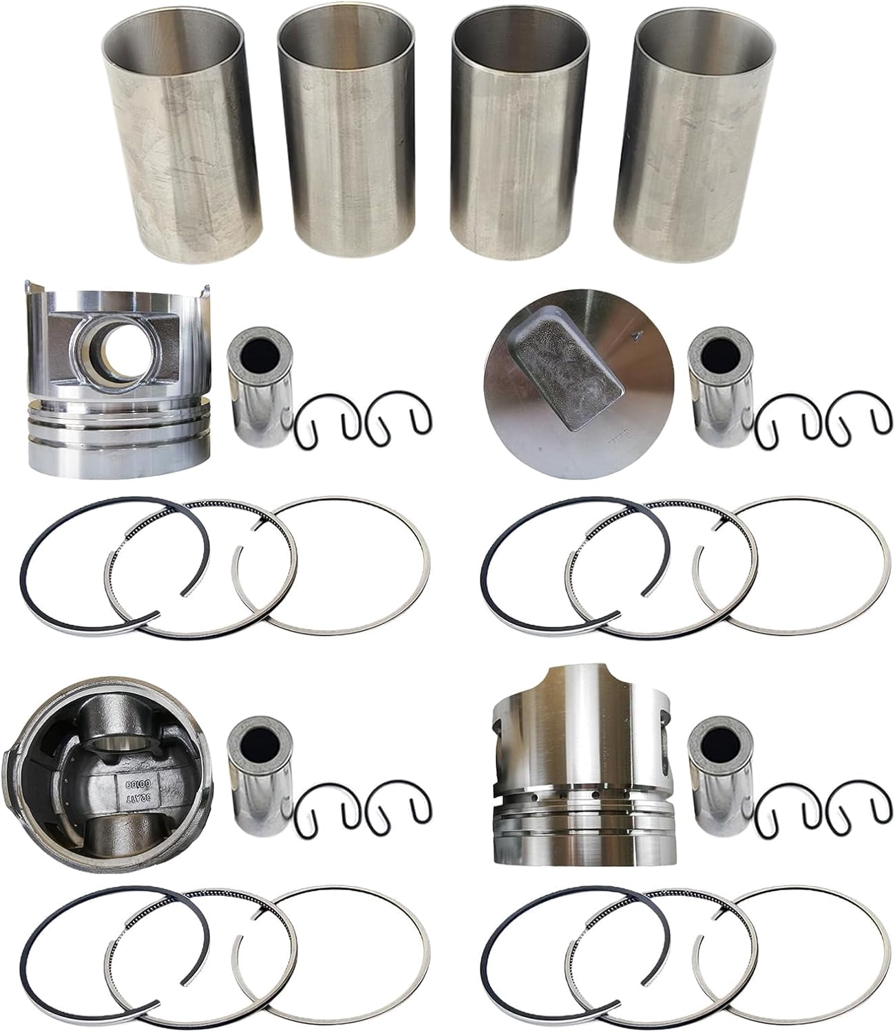 4PCS S4S Piston + Piston Rings STD With Cylinder liner half-finished ...