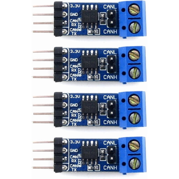 4PCS SN65HVD230 CAN Board Connecting MCUs to CAN Network Features ESD Protection Communication Evaluation Development Board 3.3V-4PCS Version