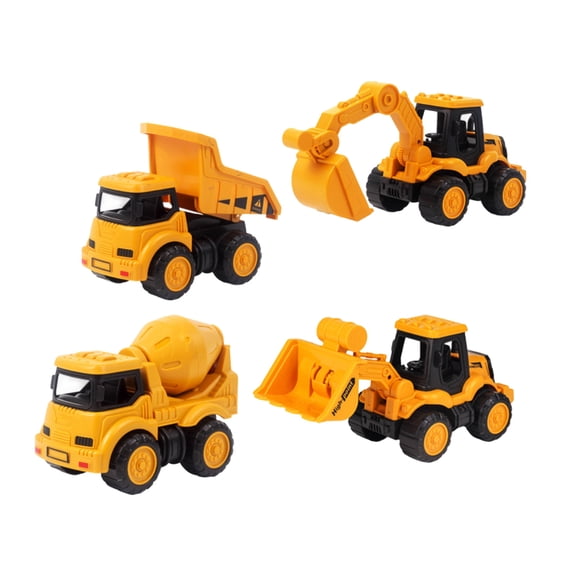 4PCS Sandplay Truck Toy for Children Safe Construction Pull Back Vehicle Educational Car Toy for Kids Fine Motor Skill