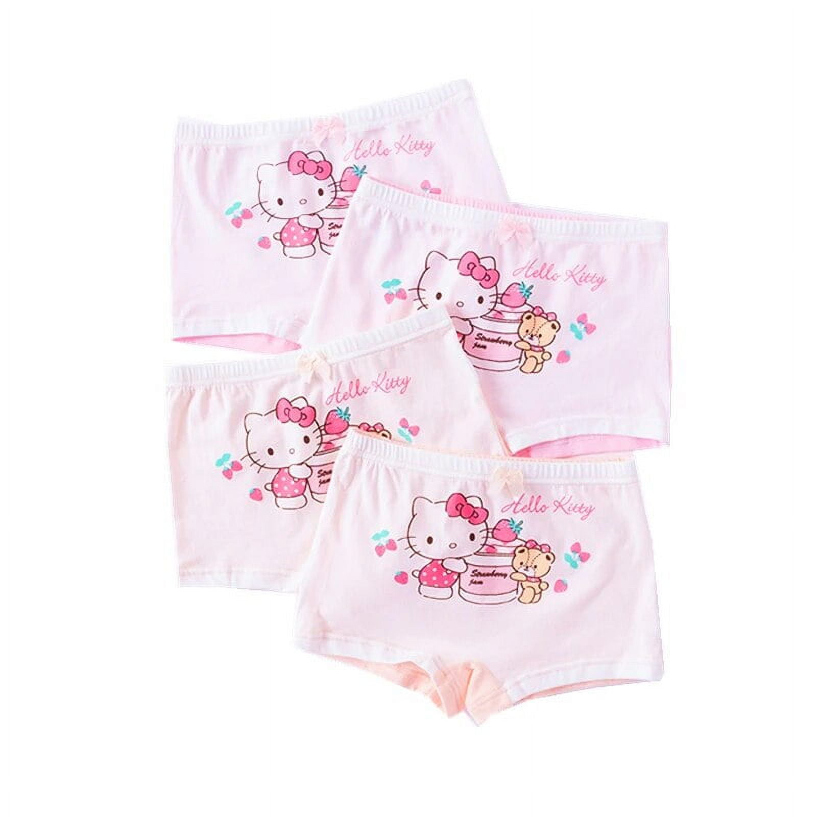 4PCS Sanrio Hello Kitty Children‘s Underwear Anime Cartoon Print Girls ...