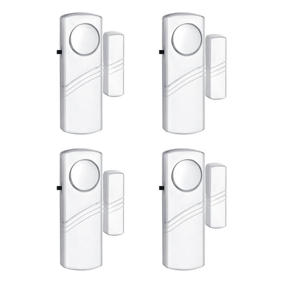 4PCS Security Door Window Alarm, Wireless Door Window Burglar Alarm, Doorbell Alarms for Office Window Pool