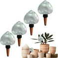 thumbnail image 1 of 4PCS Self Watering Globes Heart -Shaped 7.04oz/200ml Plant Watering Spikes for Outdoor ＆ Indoor Plants Automatic Watering Planter Insert Terracotta Devices Patio Garden Tools (4PC), 1 of 7