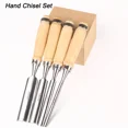 thumbnail image 1 of 4PCS Semi-Circular Woodworking Chisel Set Carving Chrome Vanadium Steel Carpenter Wood Carving Gouge Chisels Tool (4PCS SET), 1 of 7