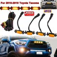 thumbnail image 1 of 4PCS/Set 12V Grille Amber LED Lights For Toyota Tacoma w/TRD Pro Grill 2016-2019, 1 of 11