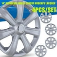 thumbnail image 1 of 4Pcs/Set 14" Universal Wheel Covers Hubcaps Snap on Car Truck SUV ABS Alloy Silver(14-inch,Lacquer), 1 of 8