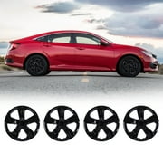 4PCS Set 16" Hubcap Wheel Cover Replacement For 2016-2025 Honda Civic Sedan,Wheel Rim Cover Compatible With Steel Wheels,Snap On Installation,ABS+PC Material,Black Lacquer