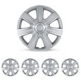 thumbnail image 1 of 4PCS Set 16" Universal Hubcaps,Wheel Rim Cover Replacement,Snap On Car Truck SUV,ABS&PC Material,Silver, 1 of 7