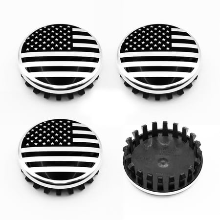4PCS Set Custom US Flag Style 3.25" 83mm Hubcaps for Tahoe Suburban Silverado 1500 Sierra Yukon Denali 2014-2020 Car Hub Wheel Center Caps Cover 22837060
