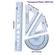 LHCER Architectural Ruler, Metal Triangular Rulers 12in for ...