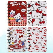 4PCS/Set Sanrio Kawaii Coil Notebooks Cute Cartoon Printing Pattern Student Stationery Notepad Portable Notebook Birthday Gifts