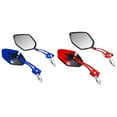 thumbnail image 1 of 4PCS/Set Universal Motorcycle Rearview Mirrors Motorbike 360 Degree Rotation Mirrors 8 / 10mm Black+Blue & Black + Red, 1 of 6