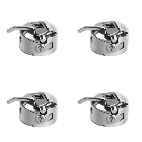 4PCS Sewing Machine Bobbin Case Stainless Steel Bobbin Case, Practical Sewing Machine Accessory with Installation, Household, for Sewing Machine Accessories