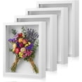 thumbnail image 1 of 4PCS Shadow Box Frames, 8x10 inch Wood Deep Shadowbox, 3D Picture Frame Display Cases for Memorabilia Baby Items Wedding Memories Crafts Tickets and Photos(White), 1 of 4
