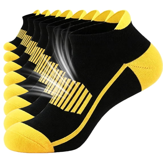 4PCS No Show Mens Socks Low Cut Athletic Ankle Socks for Men Women Moisture Wicking Breathable Non-Slip Cushioned Running Socks for Daily Wear Gym Sports Outdoor Activities