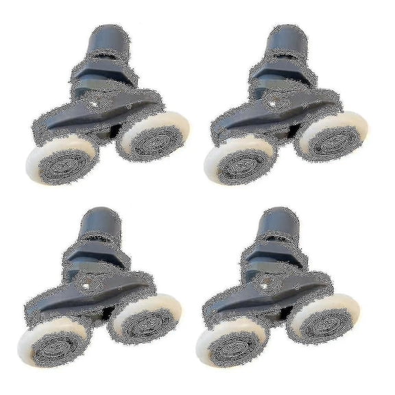 4PCS Shower Door Rollers Sliding Door Double Wheel Pulley Set for Bathroom Glass Door Nylon ABS 23mm 25mm 27mm27mm