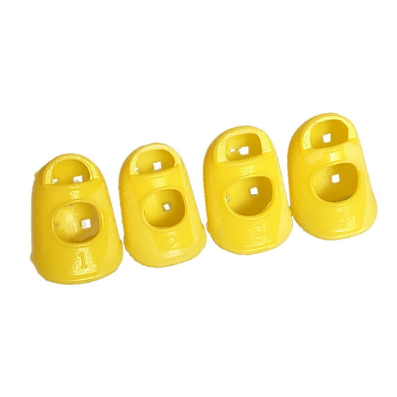 4PCS Silicone Guitar Finger Picks without Retail Packaging for Guitarists and Beginners to Protect Fingers in Different Sizes