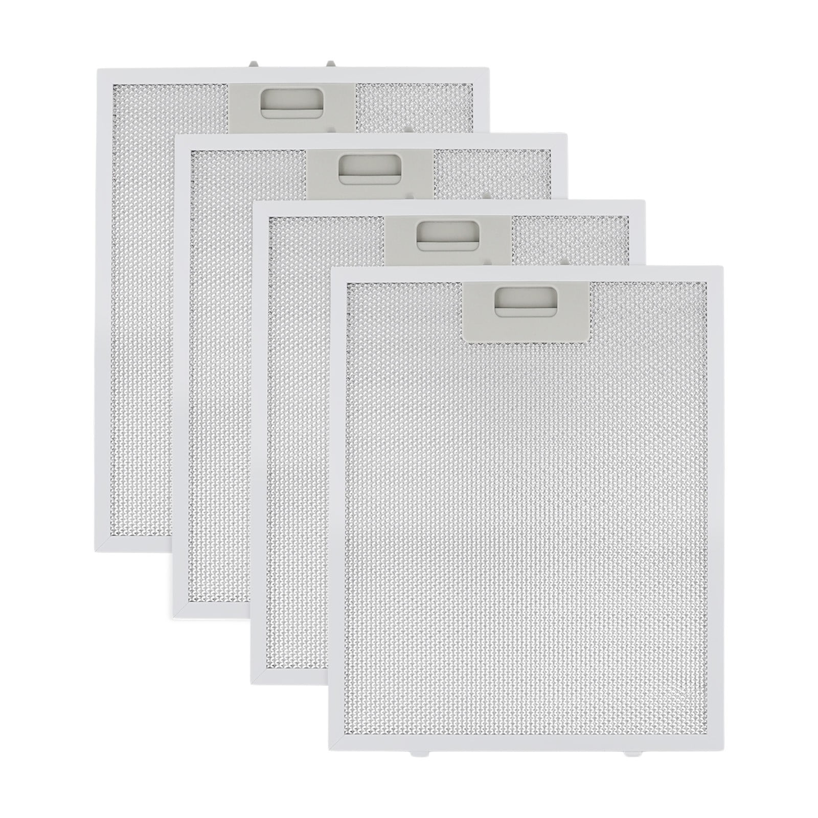 4PCS Silver Aluminum Range Hood Grease Filter 320x260x9 mm Exhaust Fan Filter