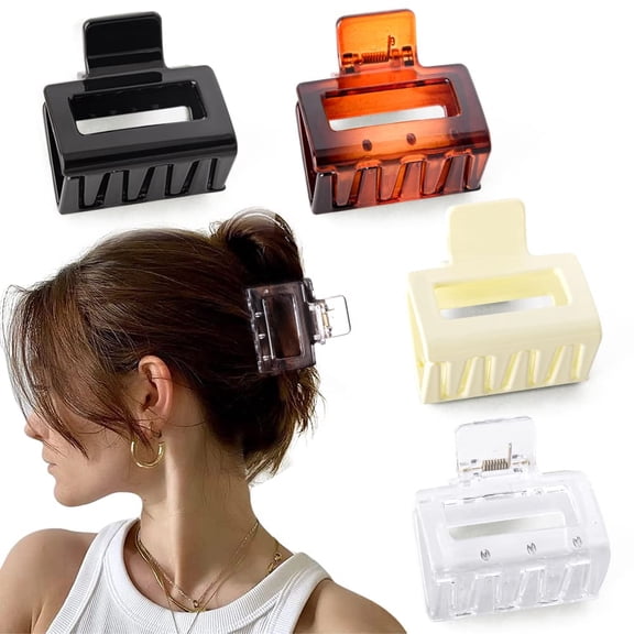 4PCS Small Hair Clips for Thin Hair Claw Clips 2" Hair Clips for Women