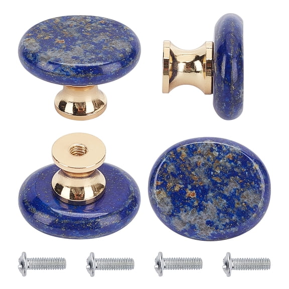 4PCS Small Knob Handmade Dresser Knobs Drawer Pulls Natural Stone Cabinet Knobs Vintage Decorative Handles with Mounting Screws for