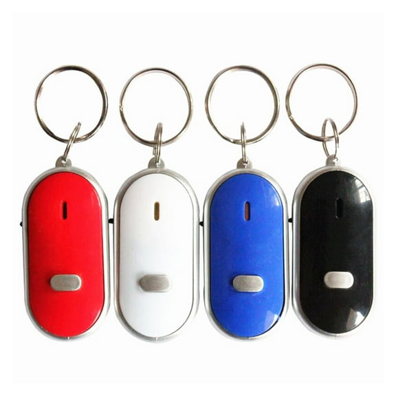 4PCS Smart Wireless Anti-lost Keychain Whistle Flash Remote Kid Bag Wallet Key Finder Locator Alarm Reminder Phone Find Anti-theft ,Easy to Operate