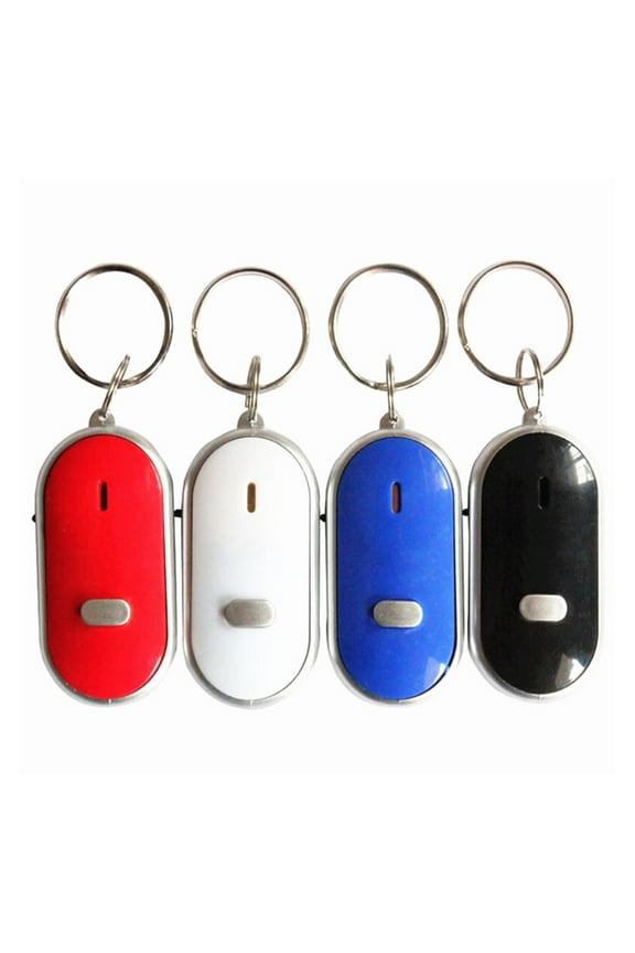 4PCS Smart Wireless Anti-lost Keychain Whistle Flash Remote Kid Bag Wallet Key Finder Locator Alarm Reminder Phone Find Anti-theft - Quick Location