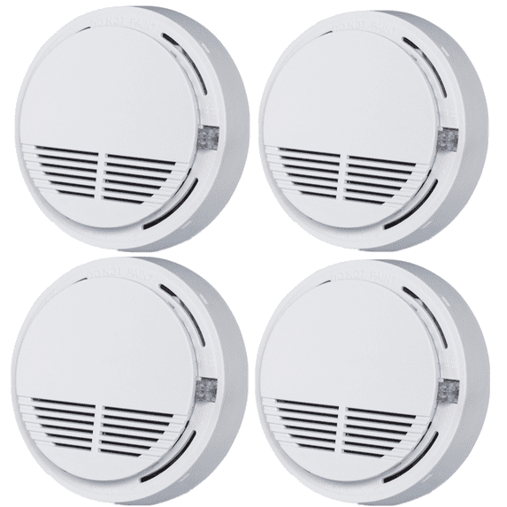4PCS Smoke Alarm Detector Home Safety Sensor Alert