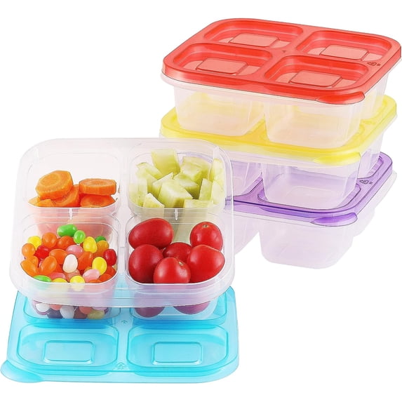 4PCS Snack Boxes, Snack Containers for Toddlers & Adults, Reusable 4 ...