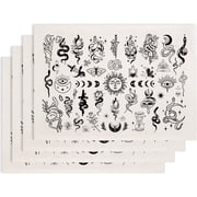 4PCS Snake Underglaze Transfers Pottery Transfer Stickers Ceramic Decals Black Waterslide Underglaze Transfers Paper