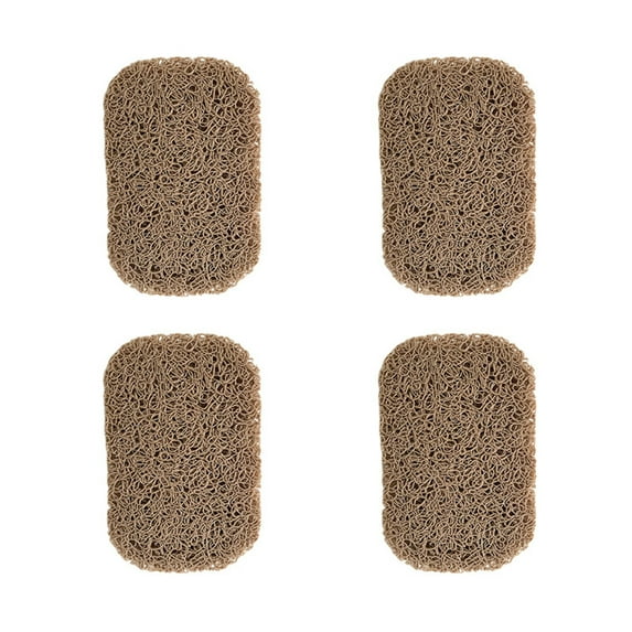 4PCS Soap Dish Holder Tray with Drain Holes, Non- Bathroom Kitchen Countertop Shower Organizer