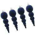 thumbnail image 1 of 4PCS Soft Flocking Gourd Holiday Ornaments Christmas Tree Decoration With Festival Velvety Texture Pendants, 1 of 8