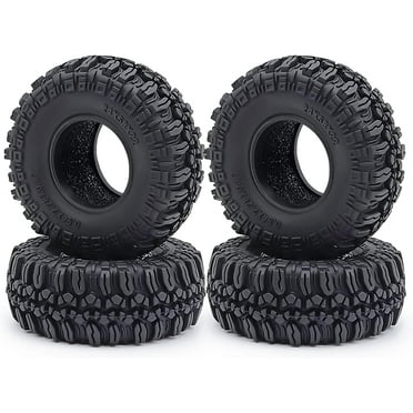 RCHUBAM 4PCS 1.0 Inch RC Crawler Tires - 64mm Rubber Tires For TRX4M Axial SCX24 RC Cars