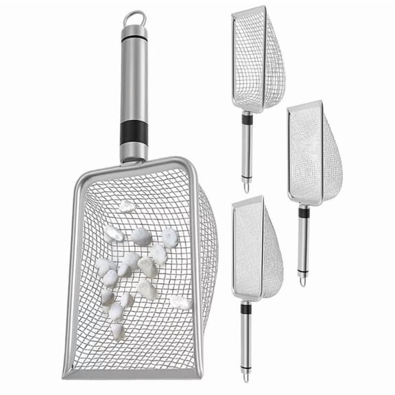 4PCS Soil Sifter for Gardening,Compost Sifter with Handle (3.8mm Mesh)-Portable Garden Sieve for Soil,Rocks,Dirt