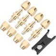 thumbnail image 1 of 4PCS Soild Brass Air Reusable Hose Splicer For 1/4-Inch ID Hose,Hose Air Hose Repair Fitting 4 Pack 1/4 Inch, 1 of 6