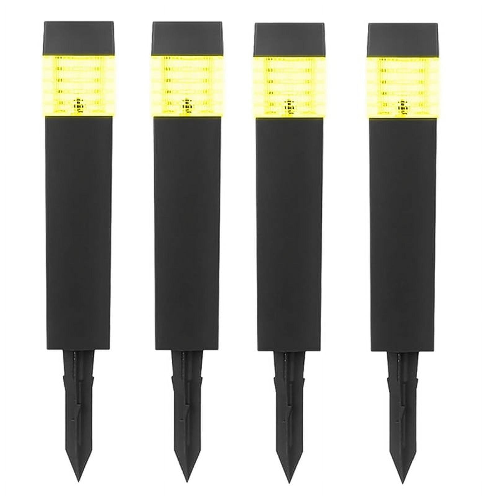 4PCS Solar Powered Solar-Powered De-Icing Light, Solar Outdoor De-Icing Light, Solar Ground Plug-in Light Warm Light
