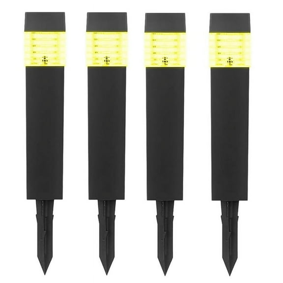 4PCS Solar Powered Solar-Powered De-Icing Light, Solar Outdoor De-Icing Light, Solar Ground Plug-in Light Warm Light