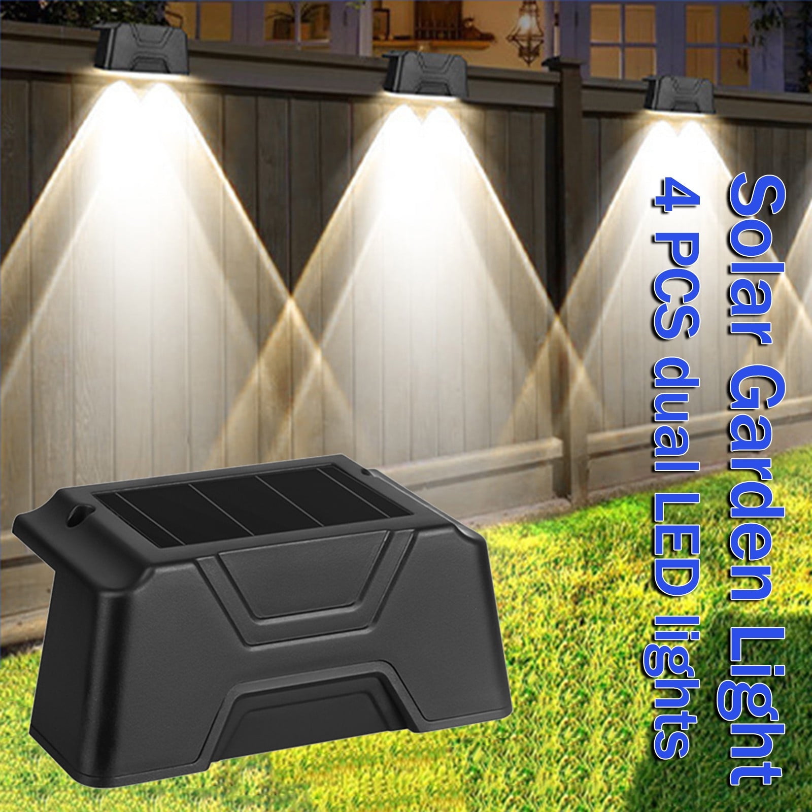 4PCS Solar Wall Lights Outdoor Water Proofing Courtyard Lights Outdoor