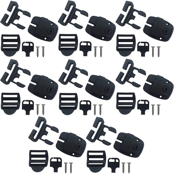 4PCS Spa Hot Tub Cover Repair Kit with Locking Latches & Keys | Replacement Clip Lock for 1-1.3 Inch Straps | Wind Damage Protection for Hot Tubs, Hot Springs & Outdoor Pools