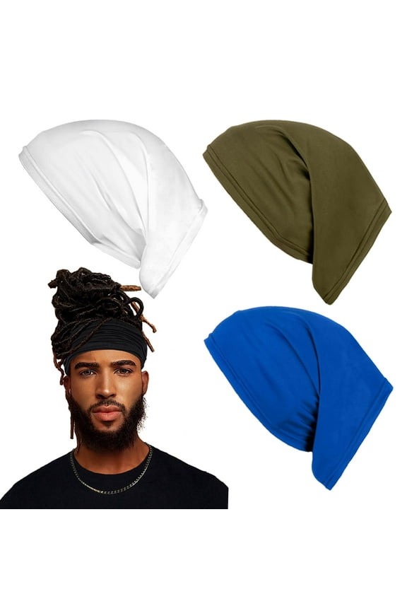 4PCS Spandex Dreadlock Cap, Tube Unisex Bands Elastic Long Hair Dreads Head Wraps, Cap Locks Headbands for Men Women Accessories