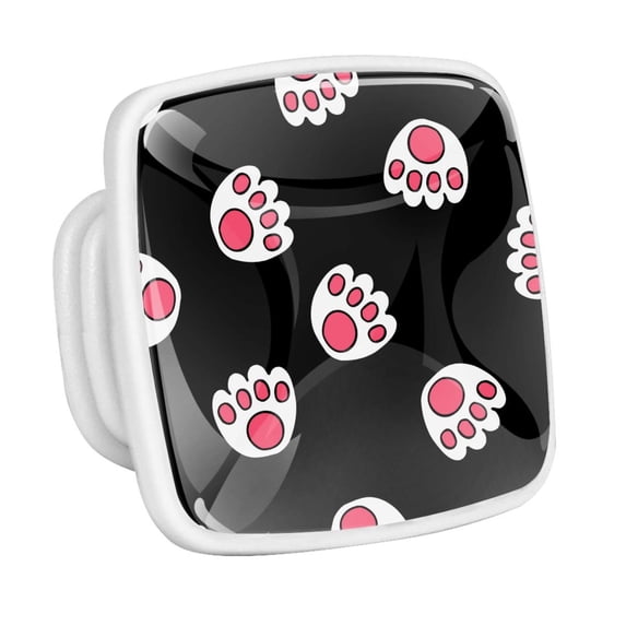 4PCS Square Cabinet Fluorescence Knob Glowing in the Dark Furniture Drawer Pulls Handle with Screws Paw