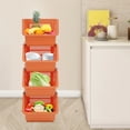 thumbnail image 1 of 4PCS Stackable Storage Baskets Each 8.7 in H Organizer Basket Stacking Storage 11*13.8*33.5 in for Kitchen, Bathroom, Living Room, 1 of 14