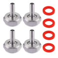 thumbnail image 1 of 4PCS Stainless Steel Beer Coupler Fitting,Beer Line Connector Kit,Hex Nut 5/8 Inch G Thread x 5/16 Inch Barb, 1 of 6
