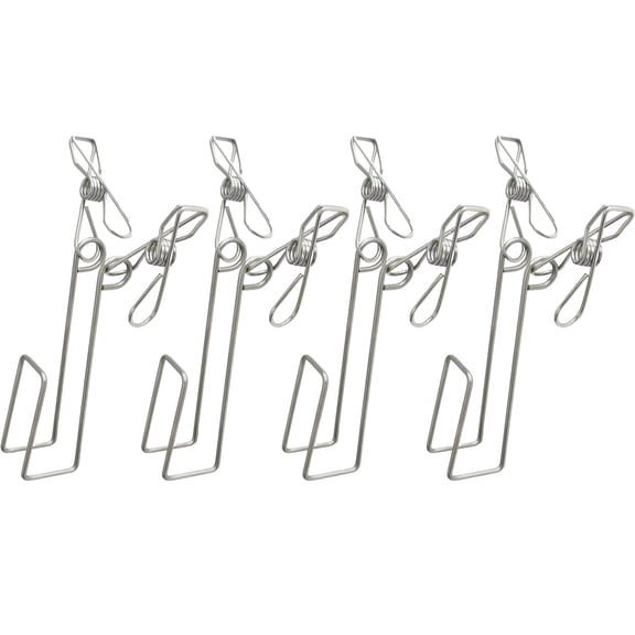 4PCS Stainless Steel Clip Hooks With No Drill Design For Convenient Storage