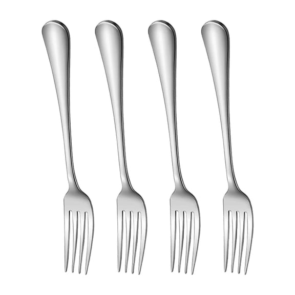 4PCS Stainless Steel Forks Fine Flatware Dinner Forks Food Grade Silverware Salad Fruit Fork for Home Kitchen Restaurant Office