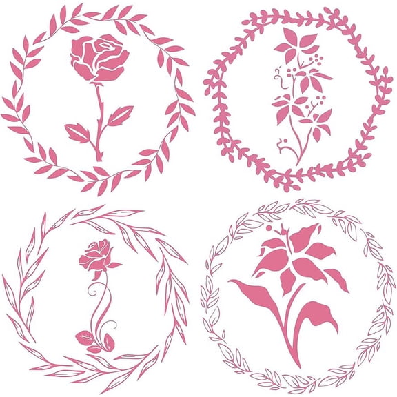 4PCS Static Rose Flower Window Clings Decal Anti Collision Glass Stickers Non Adhesive Vinyl Film Home Decorations for Valentines Day Sliding Doors Windows Prevent Stop Birds Dogs