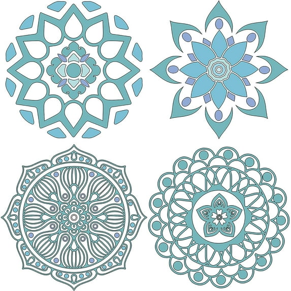 4PCS Static Window Clings Decal Anti Collision Glass Stickers Non Adhesive Vinyl Film Home Decorations Decals for Sliding Doors Windows Prevent Stop Birds Dogs(Kaleidoscope) DIY