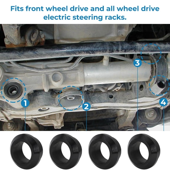 4PCS Steering Rack & Pinion Mount Bushings Kit for Ford Explorer 2010-2012