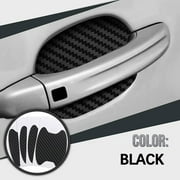 4PCS Sticker, Carbon Fiber Anti-Scratches Car Door Cup Protector, Non-Marking Auto Door Handle Protective Film, Universal for Most Car Handles Black/4PCS